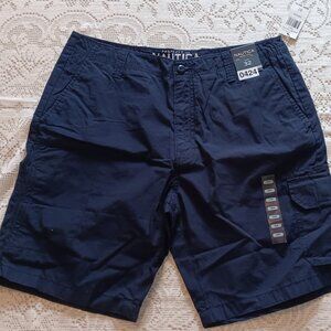 Men's Navy Nautica Pier 57 Cargo Shorts with Awesome Zippered Pocket - Size 32